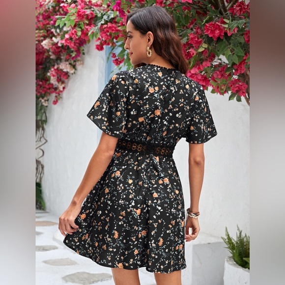 Remember Always Mini Black Floral Dress - Picture 3 of 3